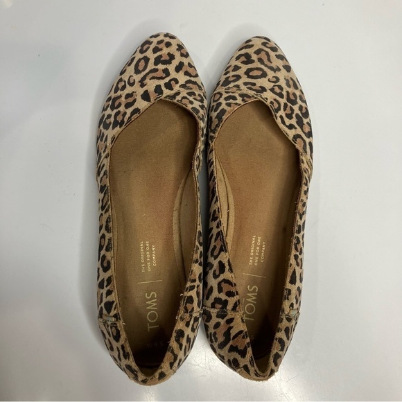 Toms Julie desert tan leopard print flats size 8.5 - Picture 6 of 11